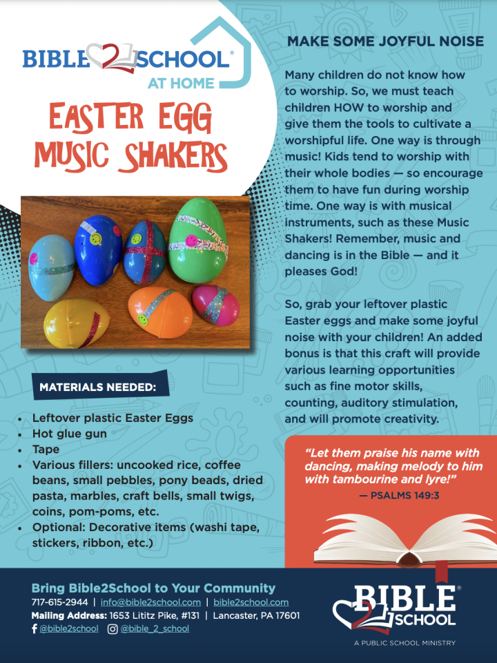 A thumbnail of page 1 of the Easter Egg Music Shaker resource