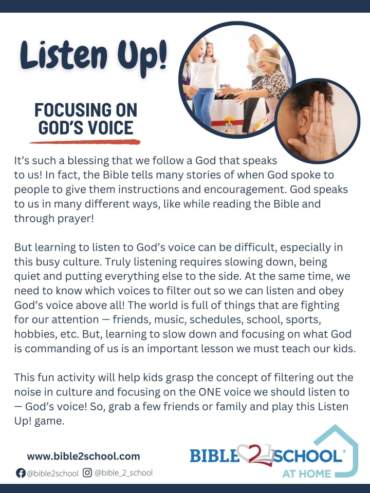 Page 1 of the Listen Up! At Home Resource